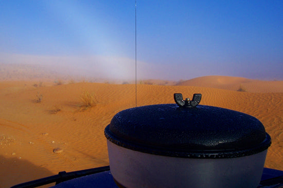 Cyclone air filter - 30cm diameter - 3 3/4" connection including 3 1/2" adapter