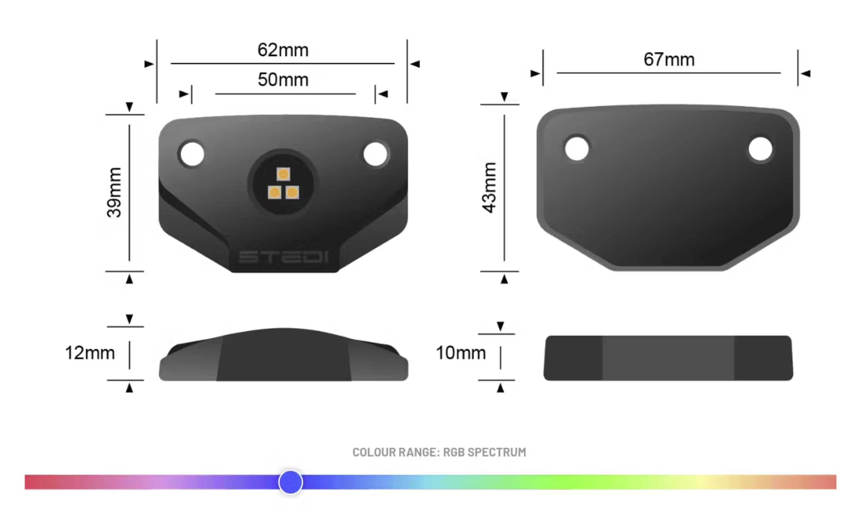 STEDI Surface 6 LED Rock Lights RGB