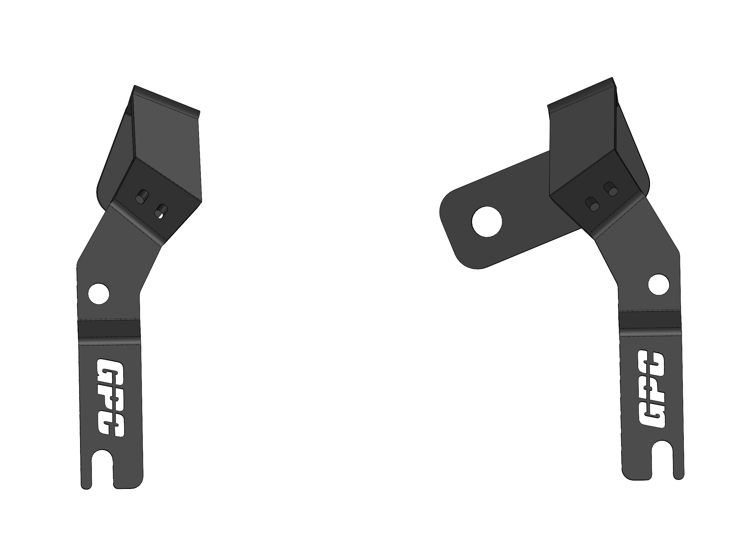 GPC bonnet holder for LED spots - Nissan Navara D40 / Pathfinder R51