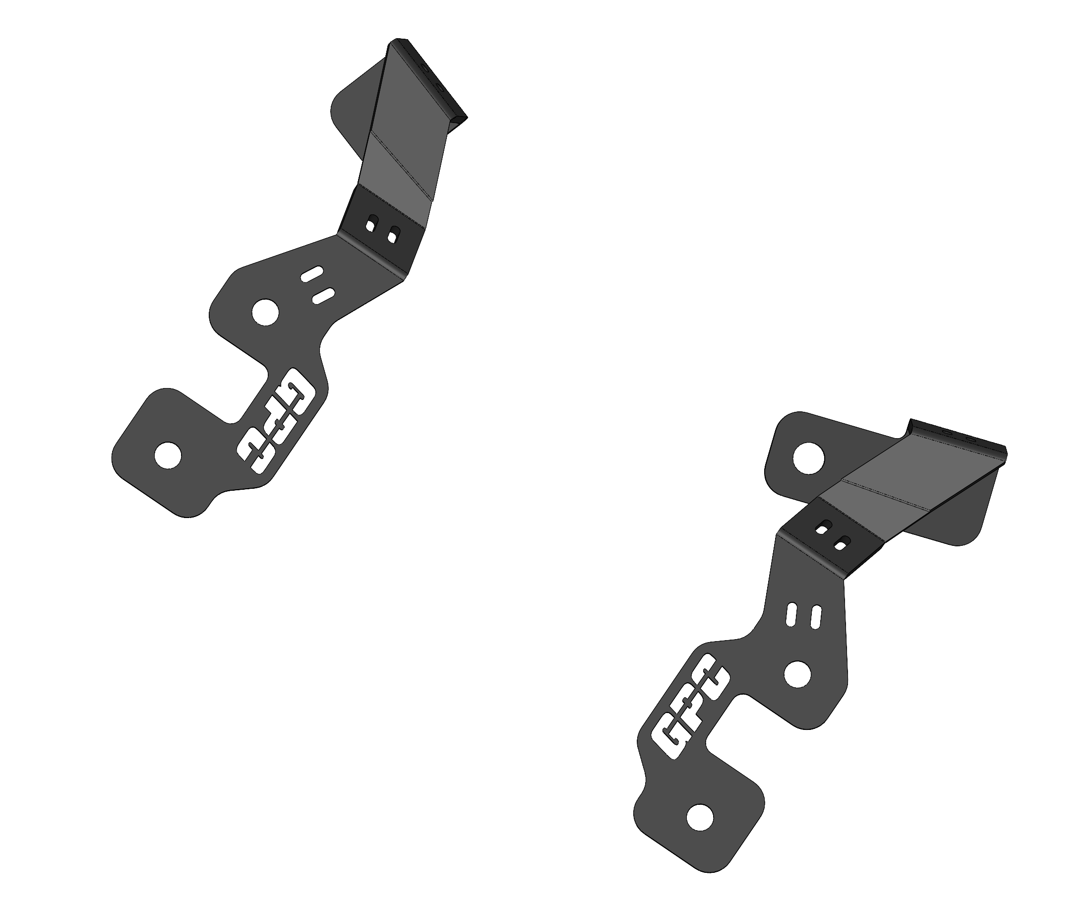 GPC hood holder for LED spots - Ford Ranger/Raptor &amp; VW Amarok (from 2023)