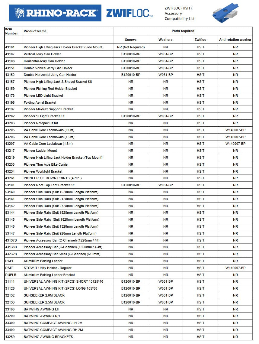 Rhino Rack Reling seitlich für Pioneer Plattformen - GPC-Offroad