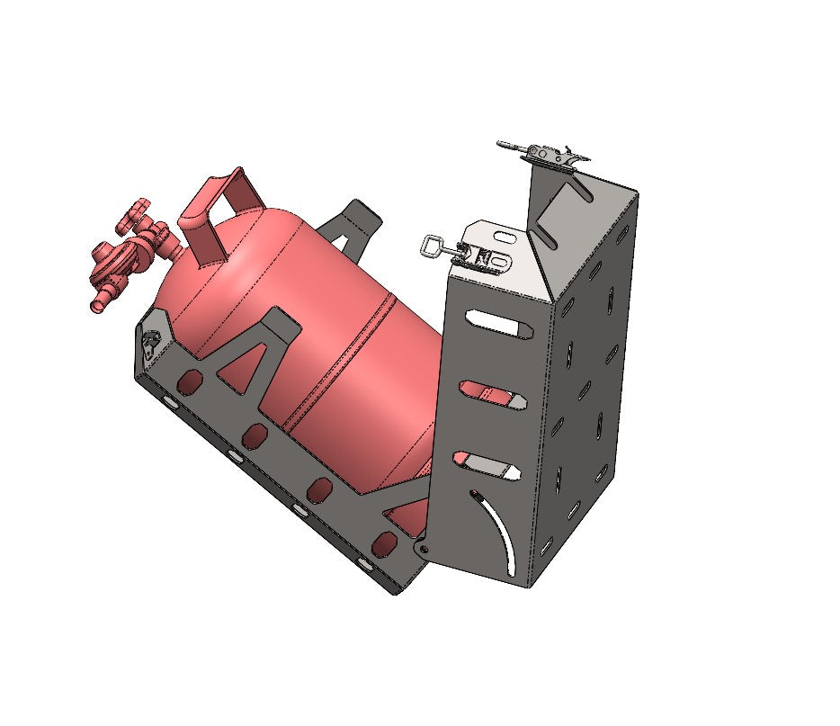 GPC Gasflaschenhalterung Universal 5kg - kippbar, schwarz - GPC-Offroad