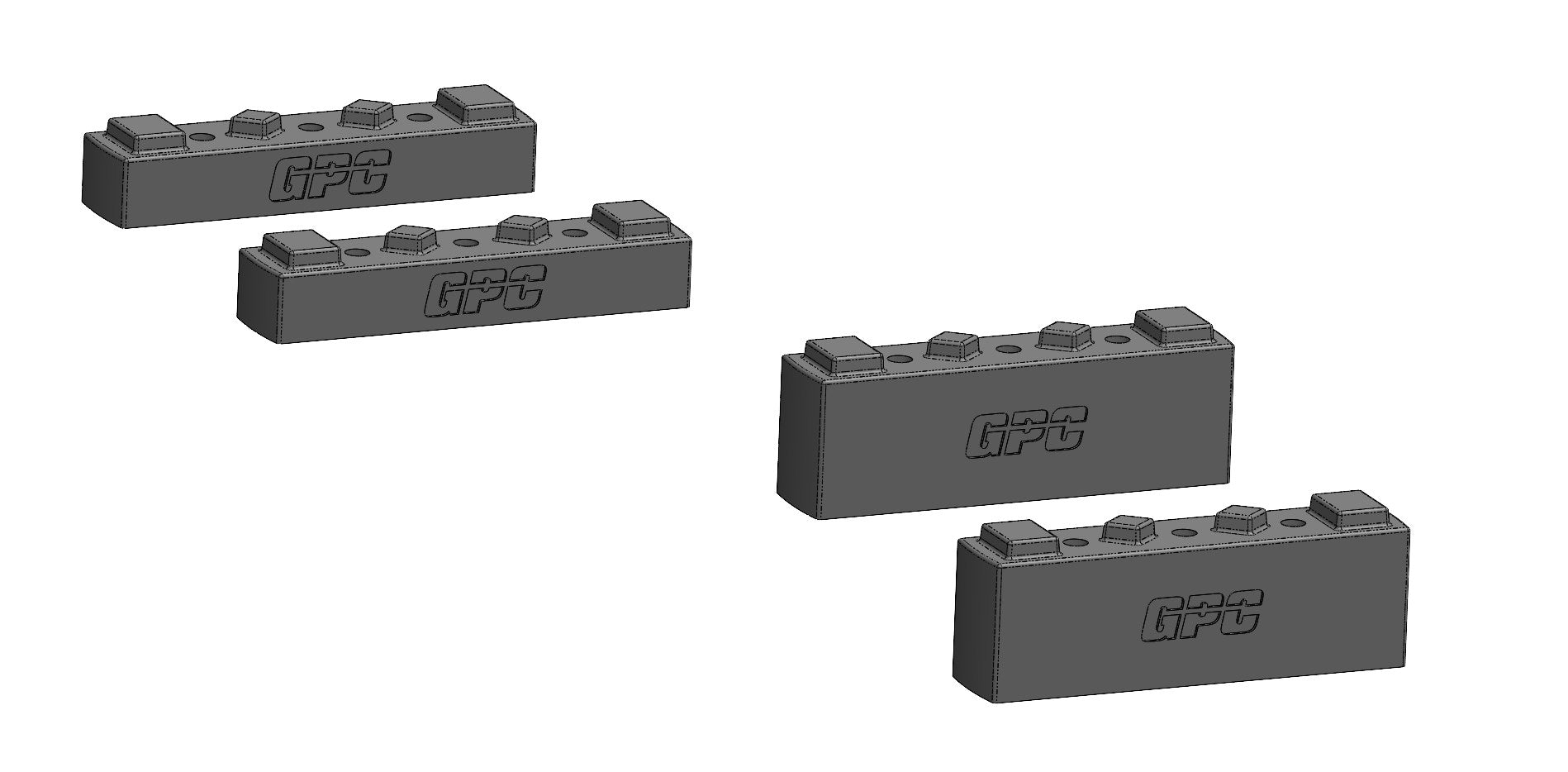 GPC-Offorad - Distanz/Adapterstücke (10/20/40mm) für RHINO-RACK™  RLT600 Füße´ (2 Stück)