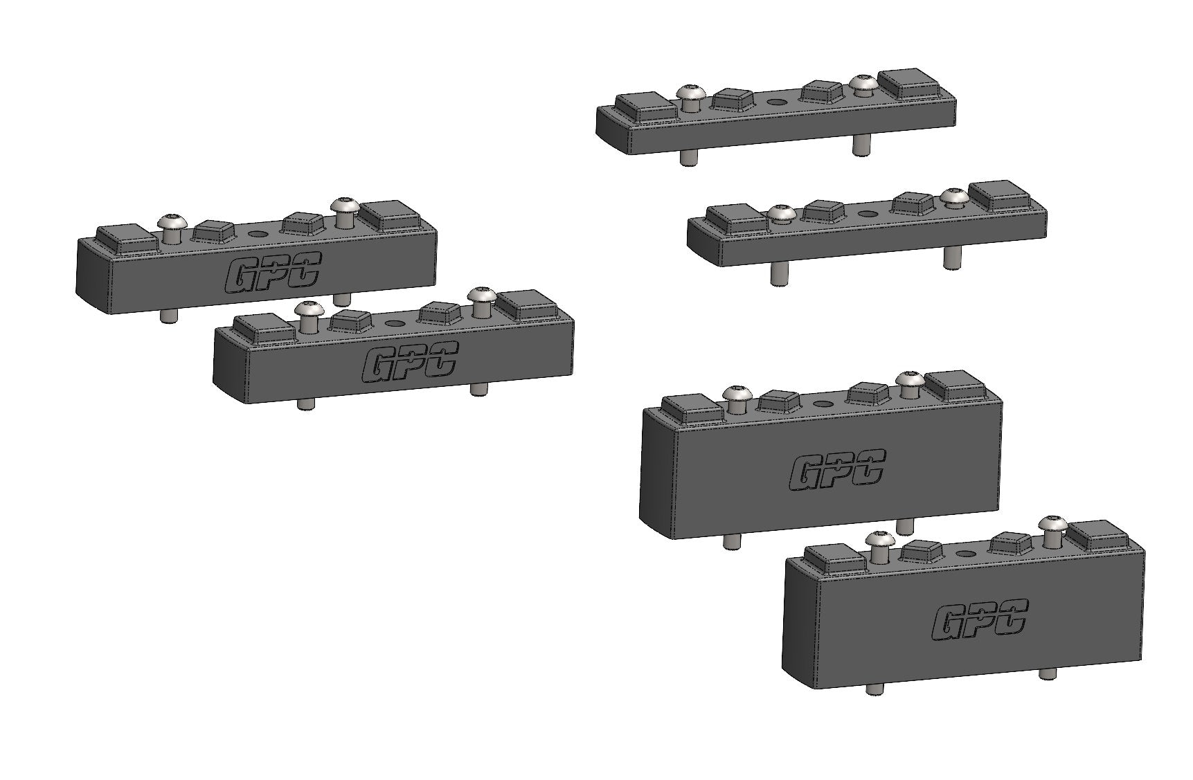 GPC-Offorad - Distanz/Adapterstücke (10/20/40mm) für RHINO-RACK™  RLT600 Füße´ (2 Stück) - GPC-Offroad