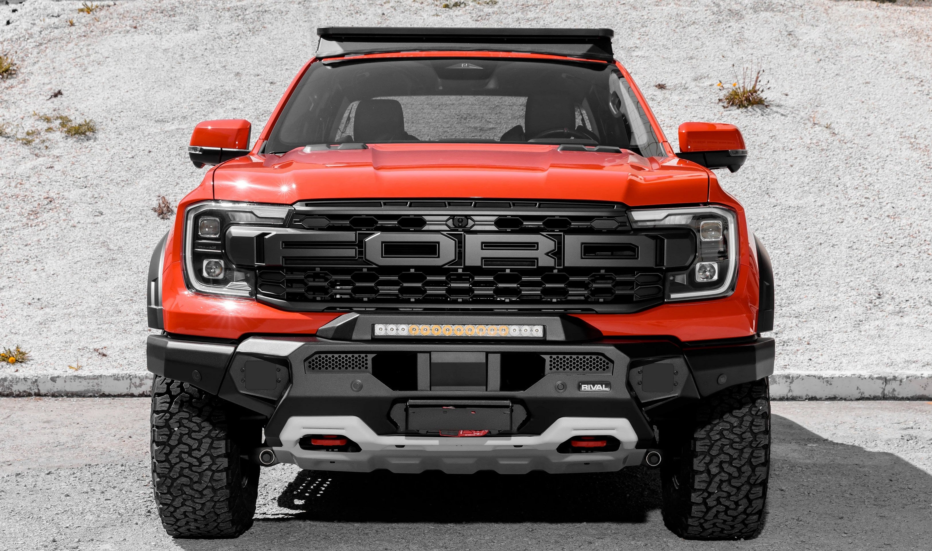 RIVAL4x4 Alu HD-Seilwindenstoßstange für Ford Ranger Raptor Next-Gen 2022+