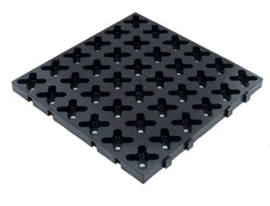 12"x12" Tmat Interlocking Panel  MIT Ablaufbohrung (Single)