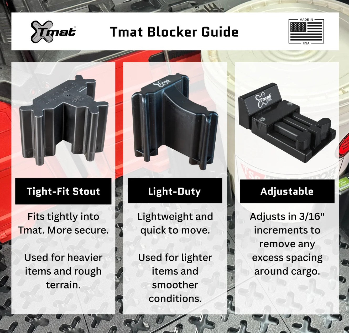 Tmat Light-duty Stationary Blockers (4-Pack) - GPC-Offroad