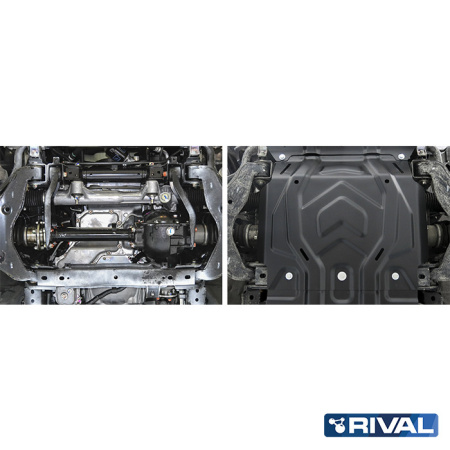 RIVAL4x4 Motor Unterfahrschutz Fiat Fullback 2016-2020; Mitsubishi L200 2015-2019; 2018-2023; Pajero Sport 2016-2021; 2021-; 2,4 l. / Dieselkraftstoff; 3 l. / Benzin