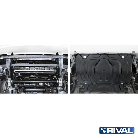 RIVAL4x4 Kühler Unterfahrschutz Fiat Fullback 2016-2020; Mitsubishi L200 2015-2019; 2018-2023; Pajero Sport 2016-2021; 2021-; 2,4 l. / Dieselkraftstoff; 3 l. / Benzin