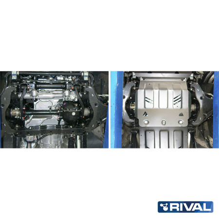 RIVAL4x4 Motor Unterfahrschutz Fiat Fullback 2016-2020; Mitsubishi L200 2015-2019; 2018-2023; Pajero Sport 2016-2021; 2021-; 2,4 l. / Dieselkraftstoff; 3 l. / Benzin