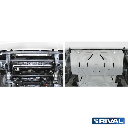 RIVAL4x4 Kühler Unterfahrschutz Fiat Fullback 2016-2020; Mitsubishi L200 2015-2019; 2018-2023; Pajero Sport 2016-2021; 2021-; 2,4 l. / Dieselkraftstoff; 3 l. / Benzin