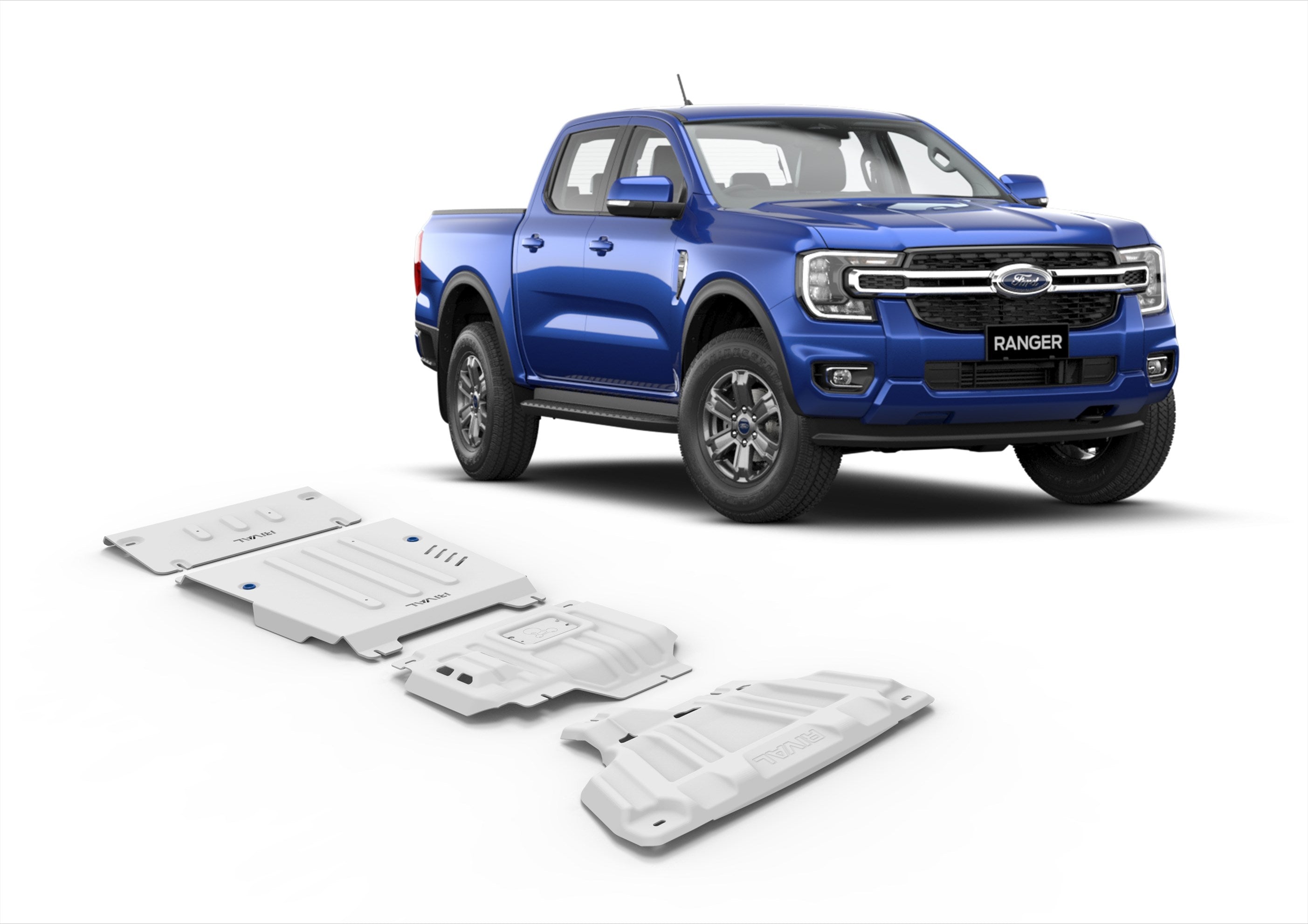 RIVAL4x4 Unterfahrschutz komplett für Ford Ranger (Next-Gen, PX4); VW Amarok ab 2022-