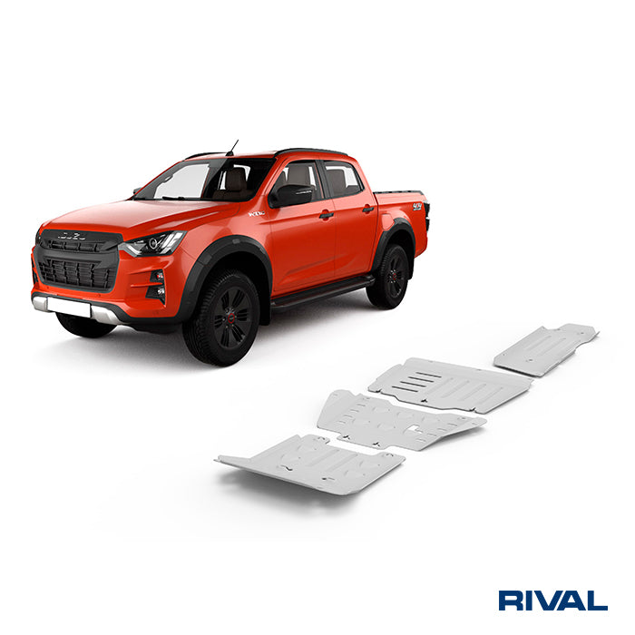 RIVAL4x4 aluminum underbody protection kit (radiator, engine, transmission, transfer case, fuel tank, front wishbones) Isuzu D-Max 2021+ 
