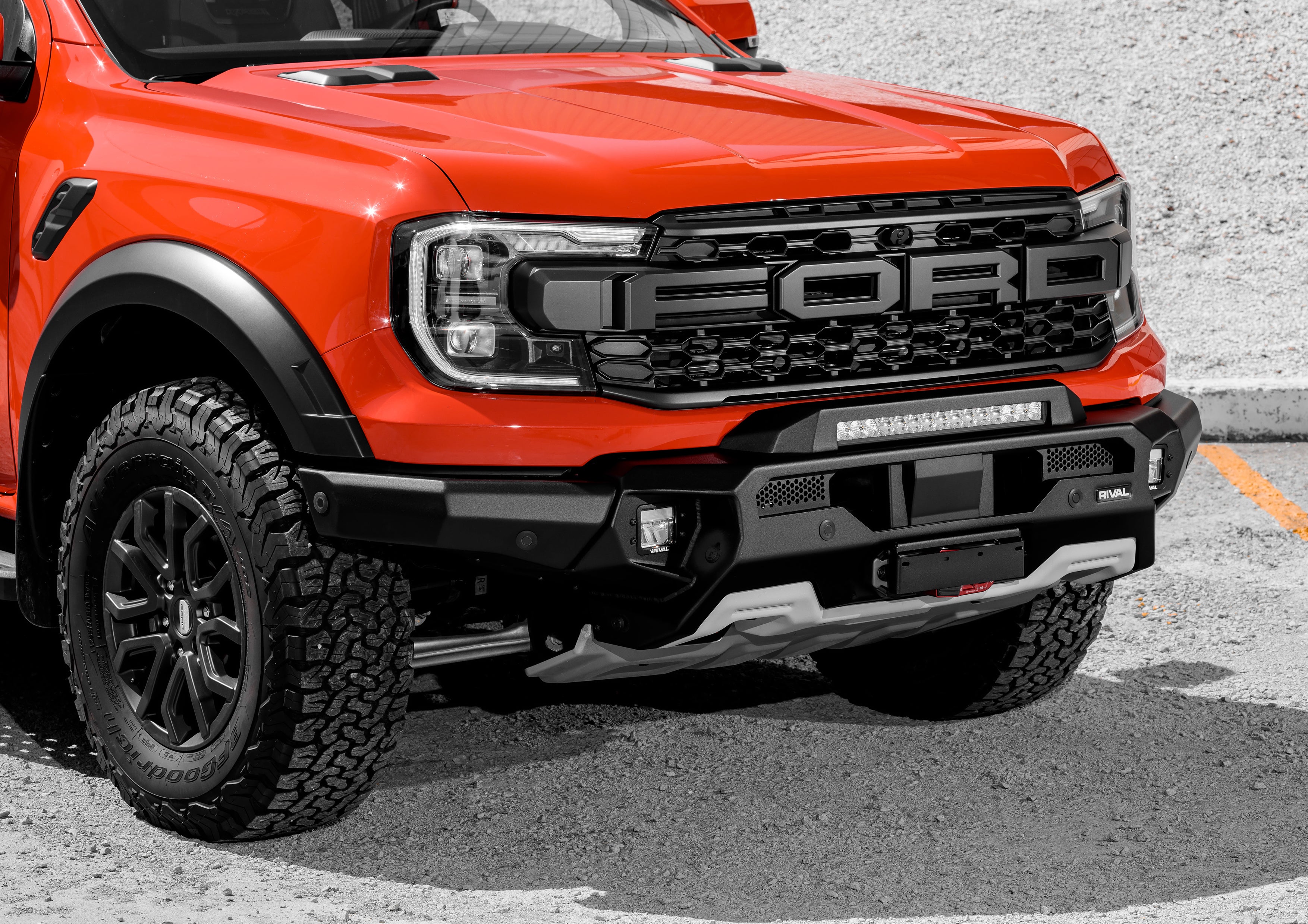 RIVAL4x4 Alu HD-Seilwindenstoßstange für Ford Ranger Raptor Next-Gen 2022+