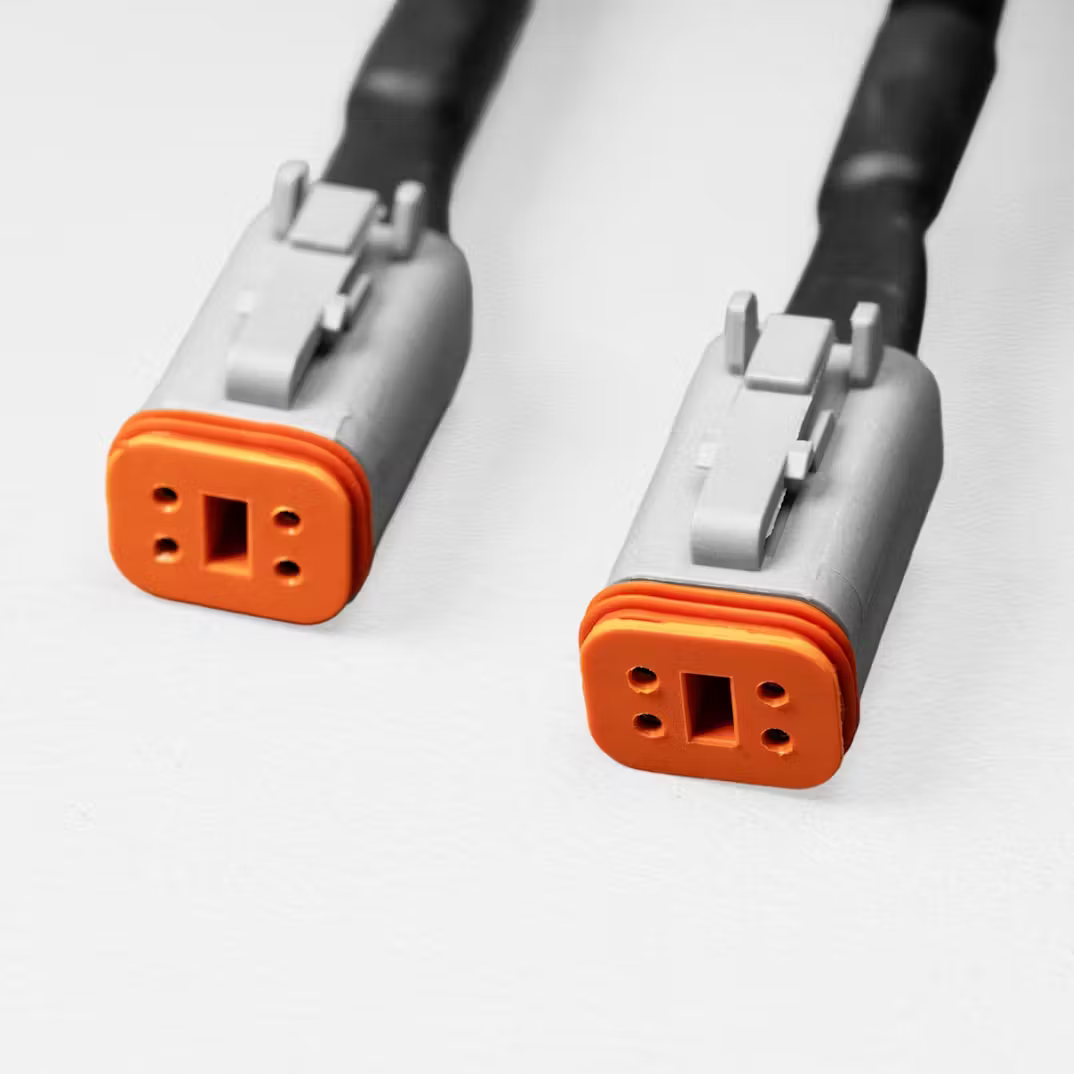 STEDI Plug and Play DT-4 high beam wiring harness - 4 connectors, 2 relays