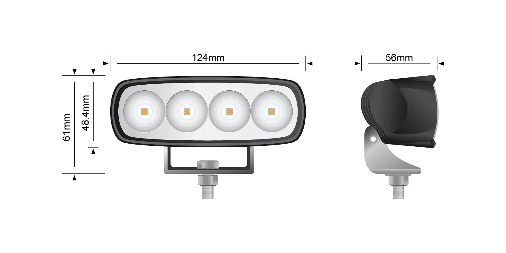 STEDI 20W SLIM LED Work Lights (2 Stk.) - GPC-Offroad