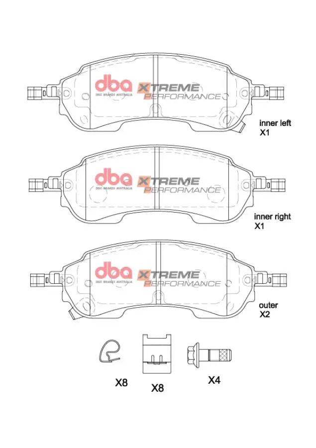DBA43162S-2388XP - Brake Kit - 4000 Series T3 Slotted & Xtreme Performance Brake Pads (2x DBA43162S + DB2388XP) - GPC-Offroad