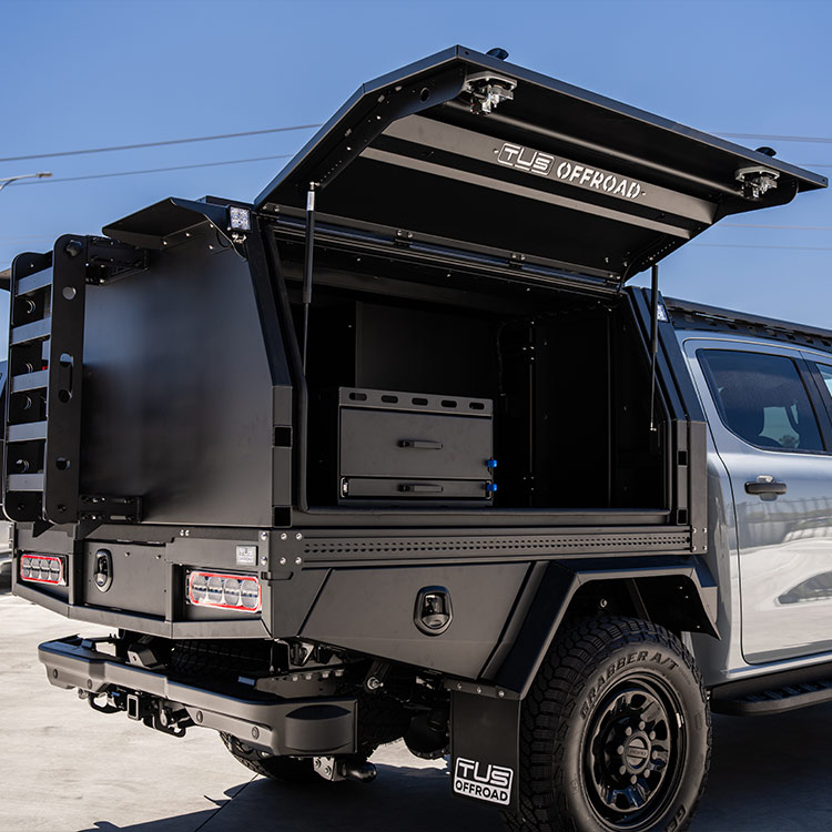 TUS-Offroad - DR2 - 1650mm mit Hundeklappe (3 Klappen) Abnehmbares Canopy