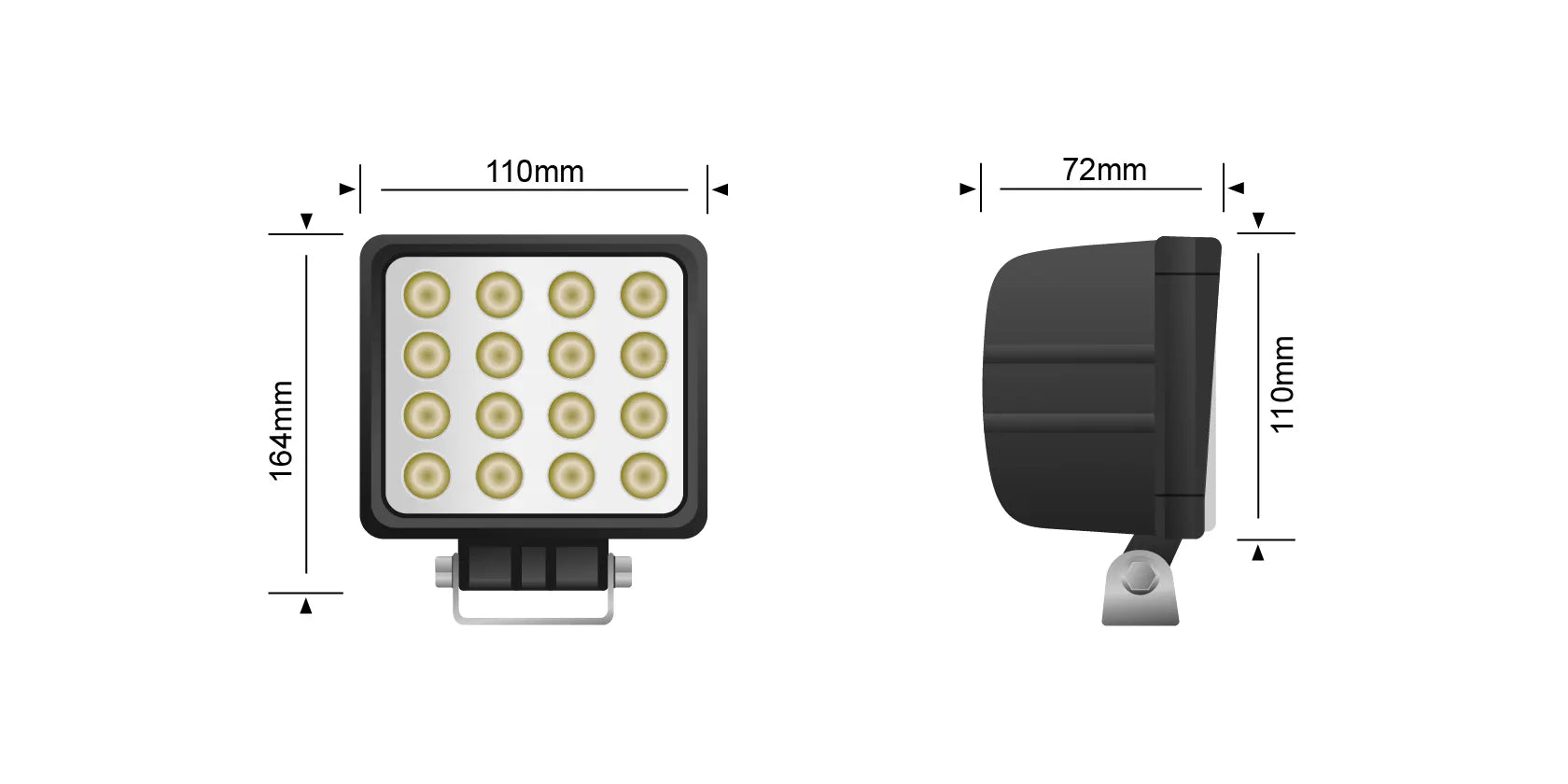 STEDI 48W Square LED Work Light