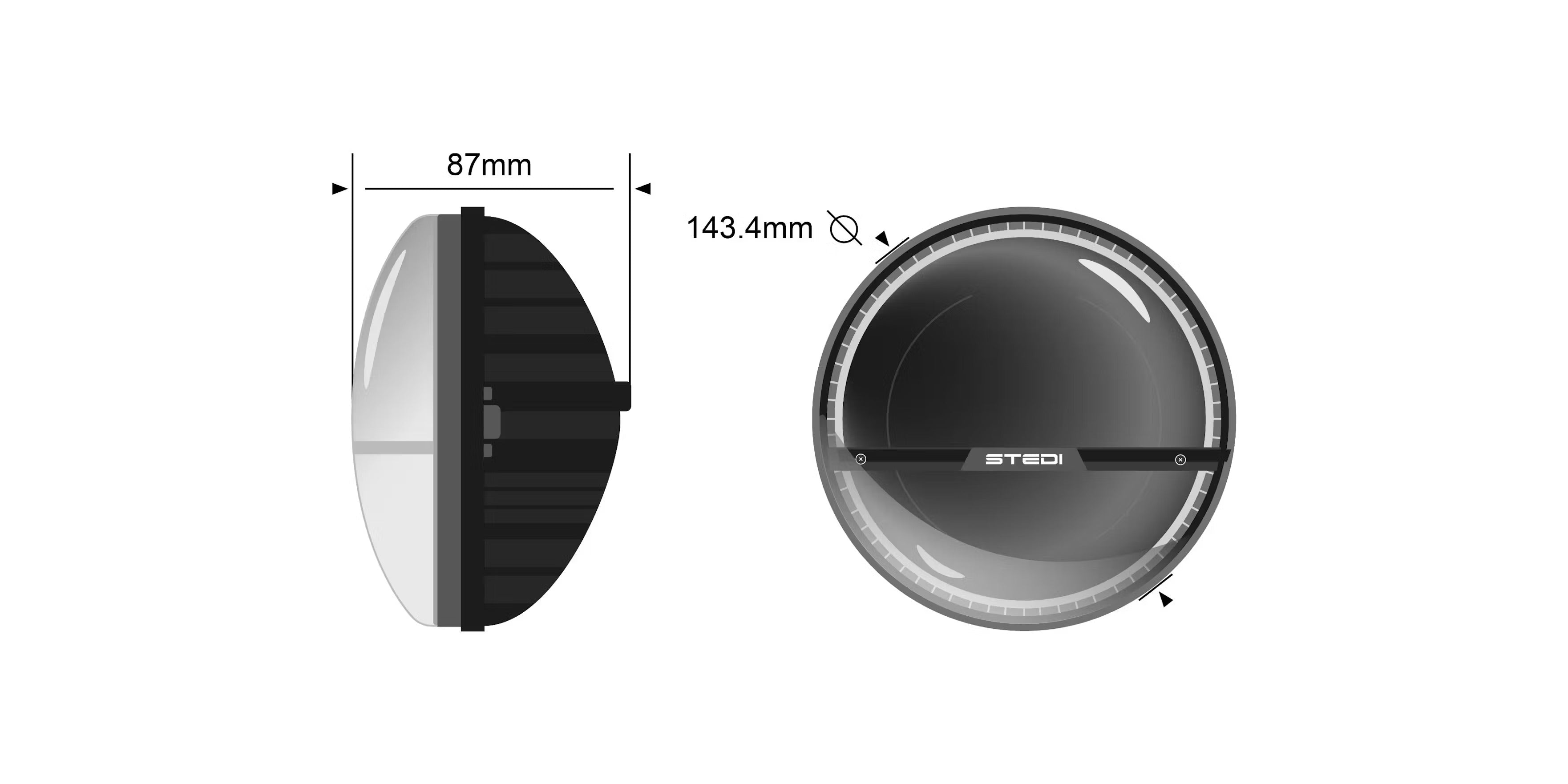 STEDI 5.75 Inch Homage Black 5700K - GPC-Offroad