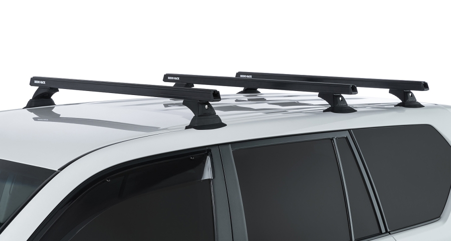 Toyota Landcruiser J150 (Prado) RHINO-RACK™ HD cross bars 1250mm (3) INCL. RCP23-BK+RCH6