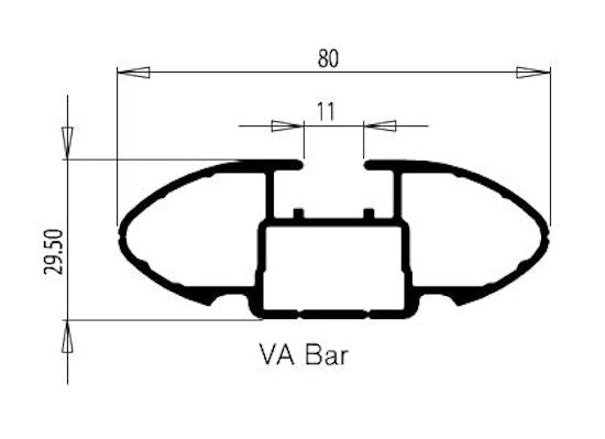 RHINO-RACK™ Querträger VORTEX, Schwarz