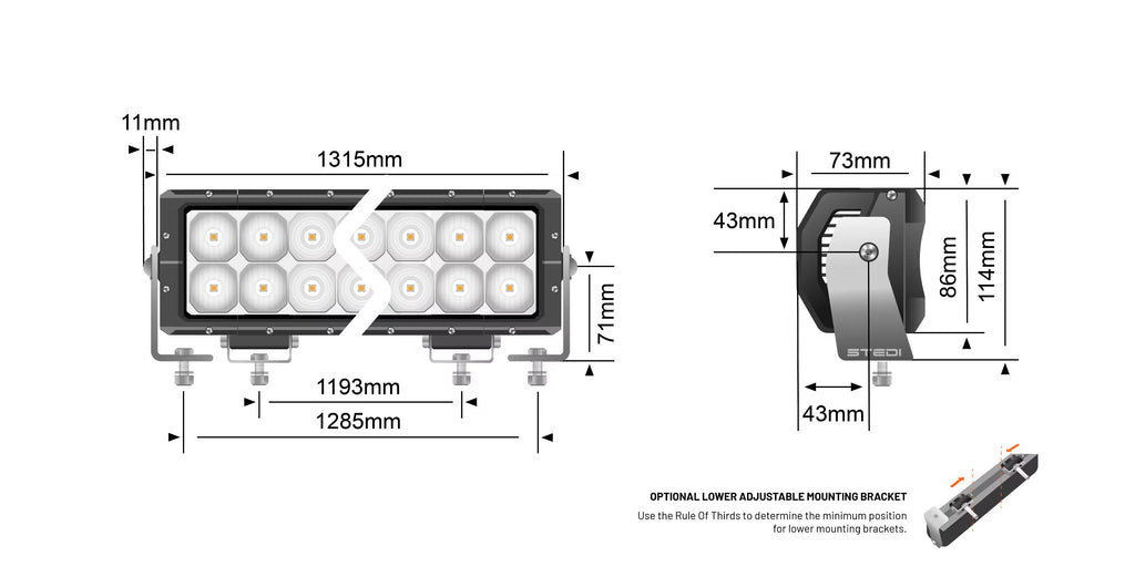 STEDI Light Bar ST4K 52 inches
