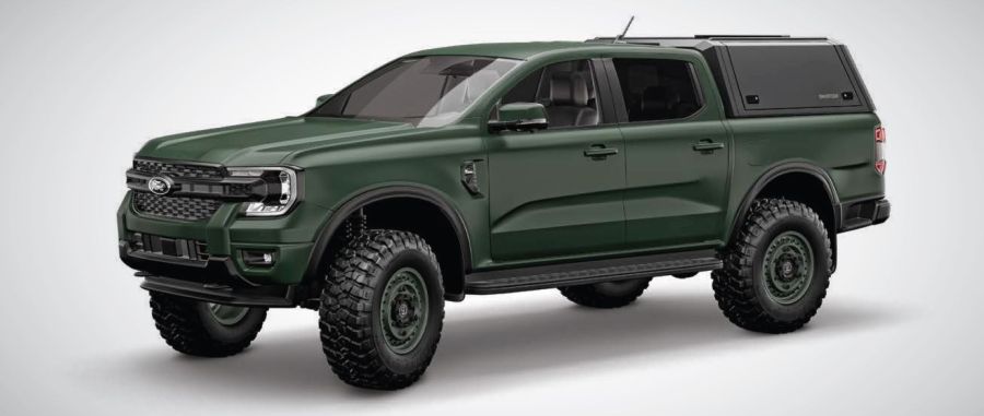 RSI EVO Adventure Edelstahl Hardtop - Ford Ranger & Raptor DoKa (P703 ab 2023-) - Schwarz Matt - GPC-Offroad