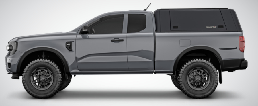 RSI EVO Commercial Edelstahl Hardtop - Ford Ranger ExCap (2023+) - Schwarz Matt - GPC-Offroad