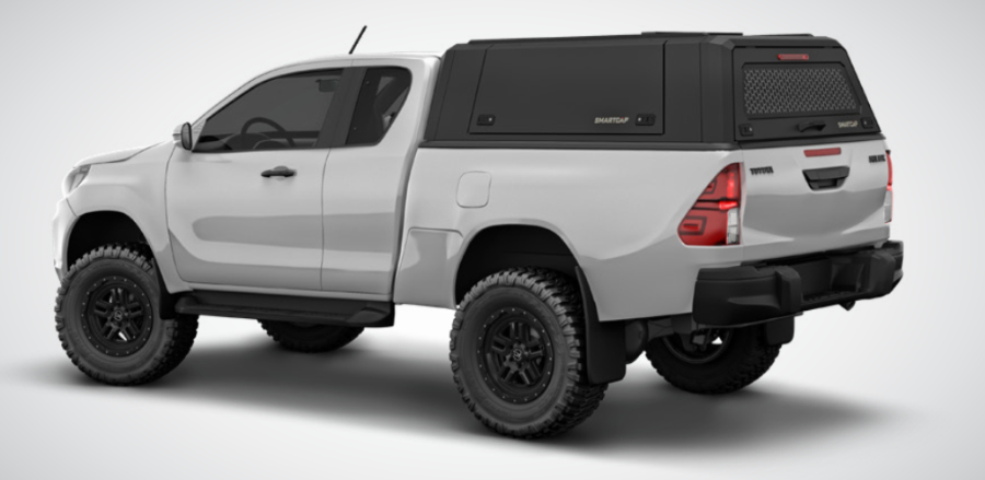 RSI EVO Commercial Edelstahl Hardtop - Toyota Hilux ExCap (2015-) - Schwarz Matt - GPC-Offroad
