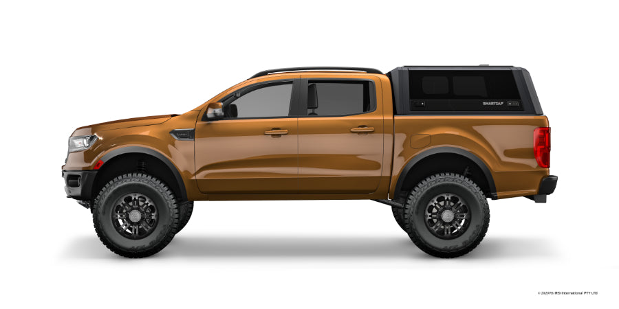 RSI EVO Sport Edelstahl Hardtop - Ford Ranger DoKa (2023+) - Schwarz Matt