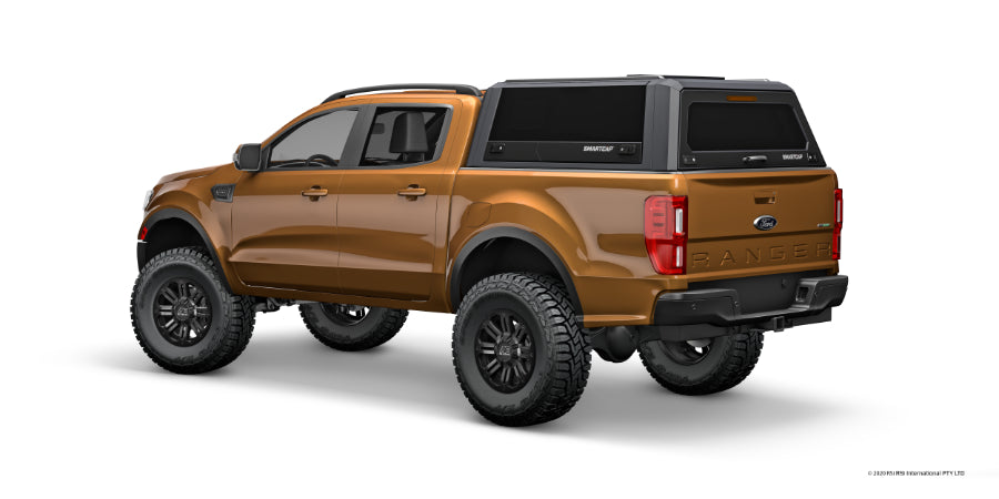 RSI EVO Sport Edelstahl Hardtop - Ford Ranger DoKa (2023+) - Schwarz Matt