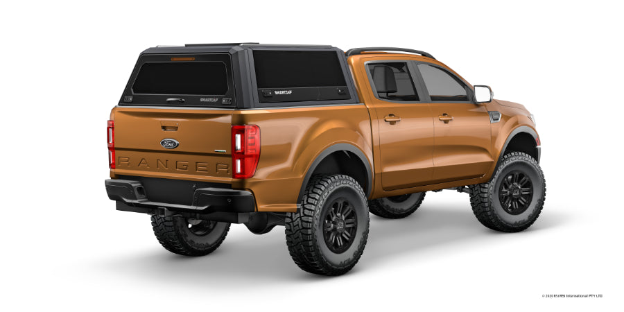 RSI EVO Sport Edelstahl Hardtop - Ford Ranger DoKa (2023+) - Schwarz Matt