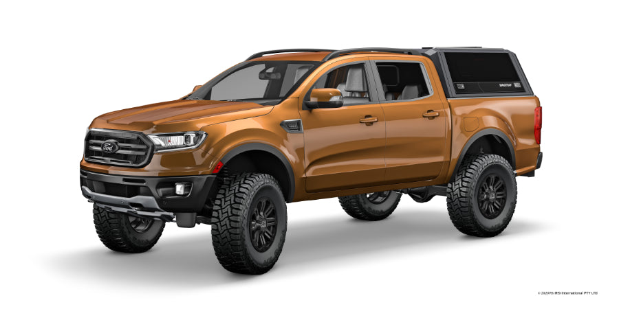 RSI EVO Sport Edelstahl Hardtop - Ford Ranger DoKa (2023+) - Schwarz Matt