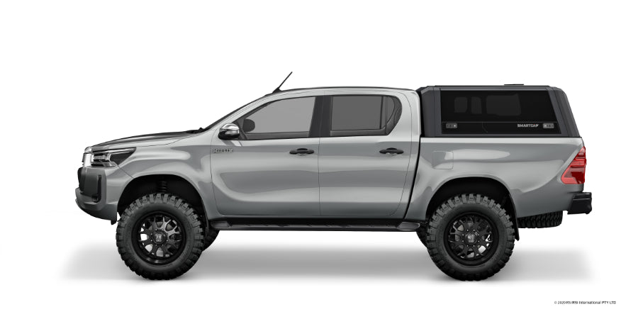 RSI EVO Sport Edelstahl Hardtop - Toyota Hilux DoKa (2015-) - Schwarz Matt