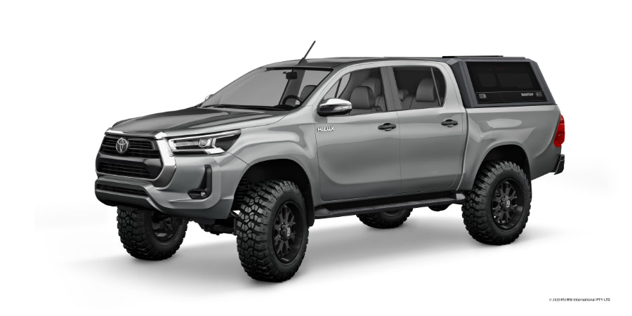 RSI EVO Sport Edelstahl Hardtop - Toyota Hilux DoKa (2015-) - Schwarz Matt