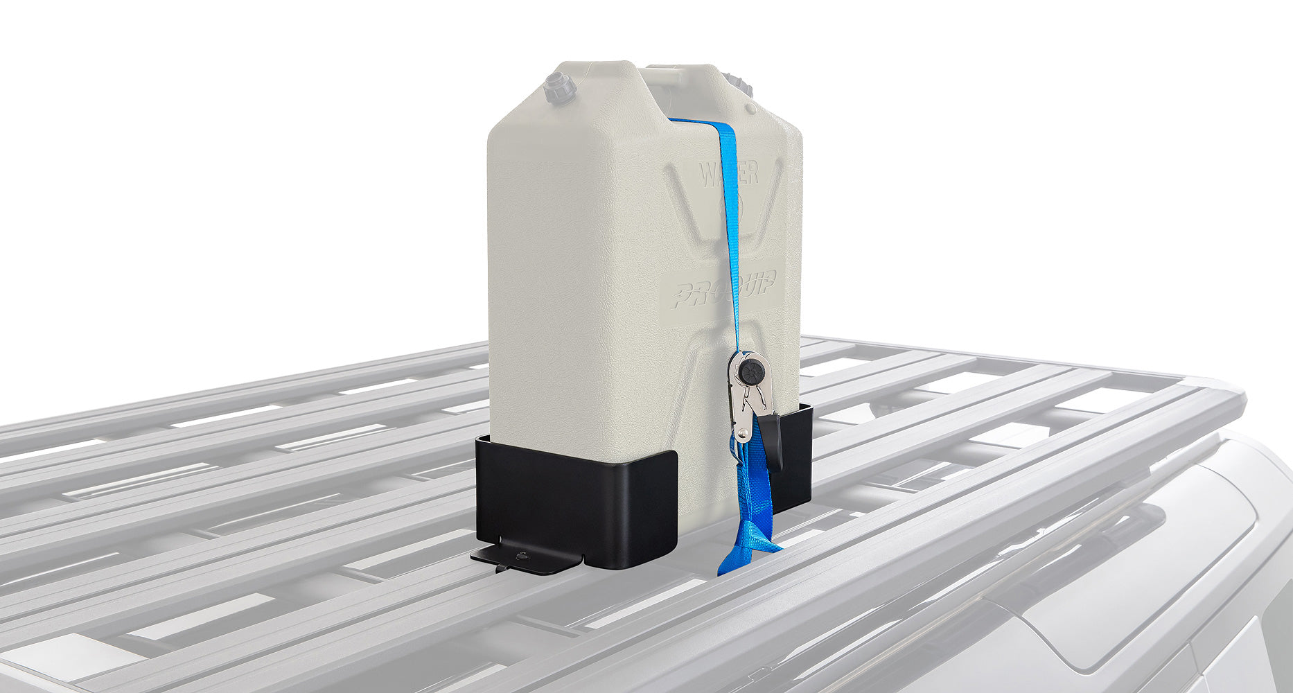 Rhino Rack Single-Kanister Halterung inkl. ZWIFLOC u. Zurrgurt für Pioneer Plattform - GPC-Offroad