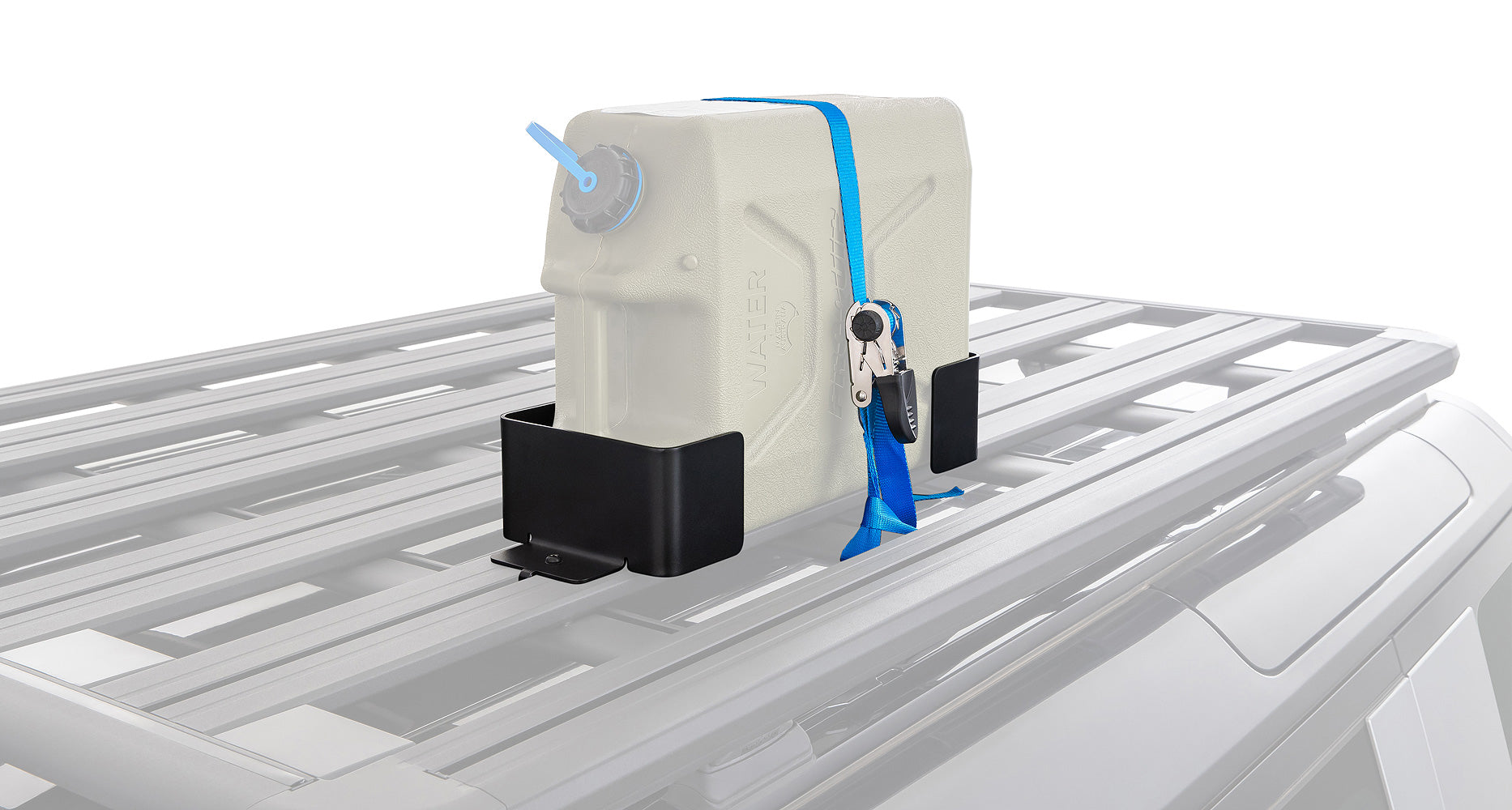 Rhino Rack Single-Kanister Halterung inkl. ZWIFLOC u. Zurrgurt für Pioneer Plattform - GPC-Offroad