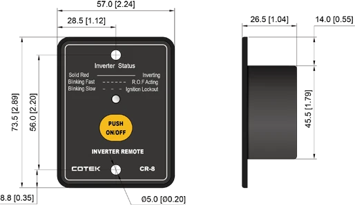 COTEK CR-Fernbedienungen für Wechselrichter 7,5m Kabel - GPC-Offroad