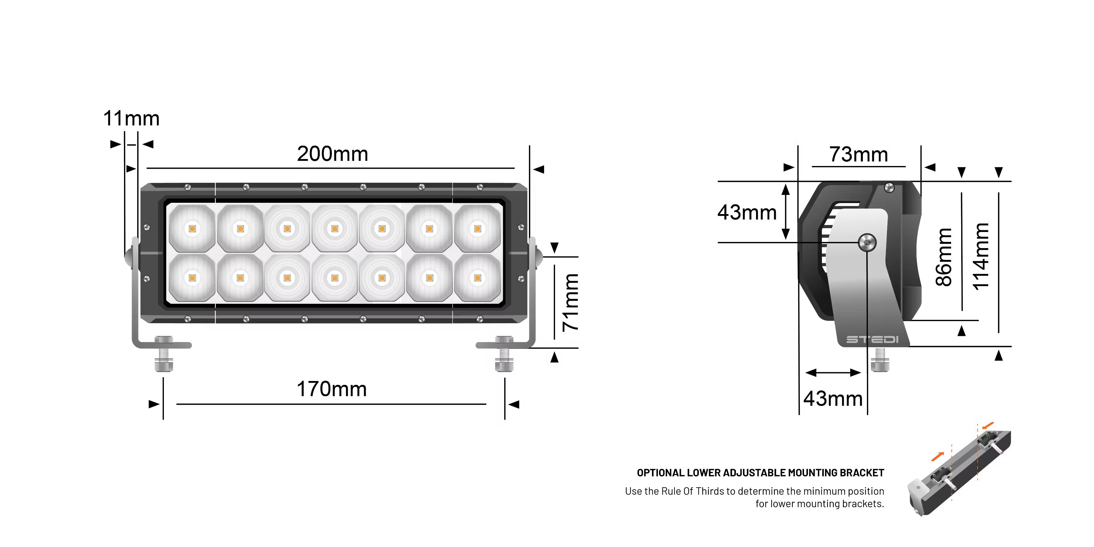STEDI Light Bar ST4K 8 Zoll - GPC-Offroad
