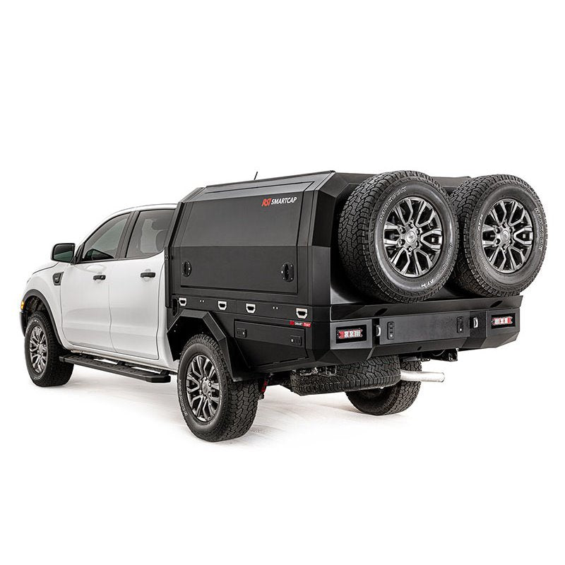 RSI Smart Canopy - Flatbed- Ford Ranger/ Toyota Hilux DoKa - Schwarz Matt - GPC-Offroad