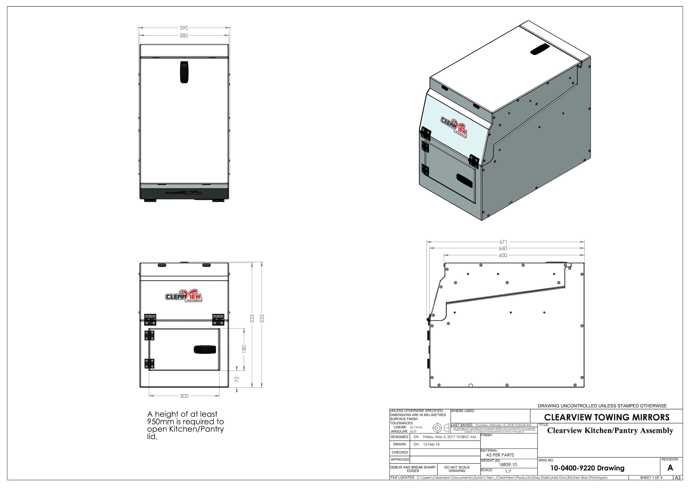 Clearview Kitchen Pantry - Klappbare Küche - GPC-Offroad