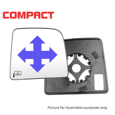 Clearview Compact - Ersatz Spiegelglas - Convex