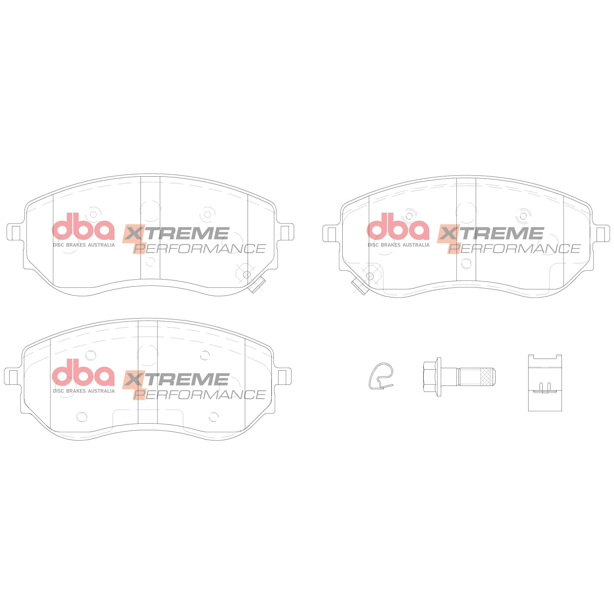 DBA Performance Brakes - Nissan Navara D23 2.3TD & 2.3TwinTD (ab 2020-)- Xtreme Series-  Bremsbeläge Set - (Vorne) - GPC-Offroad