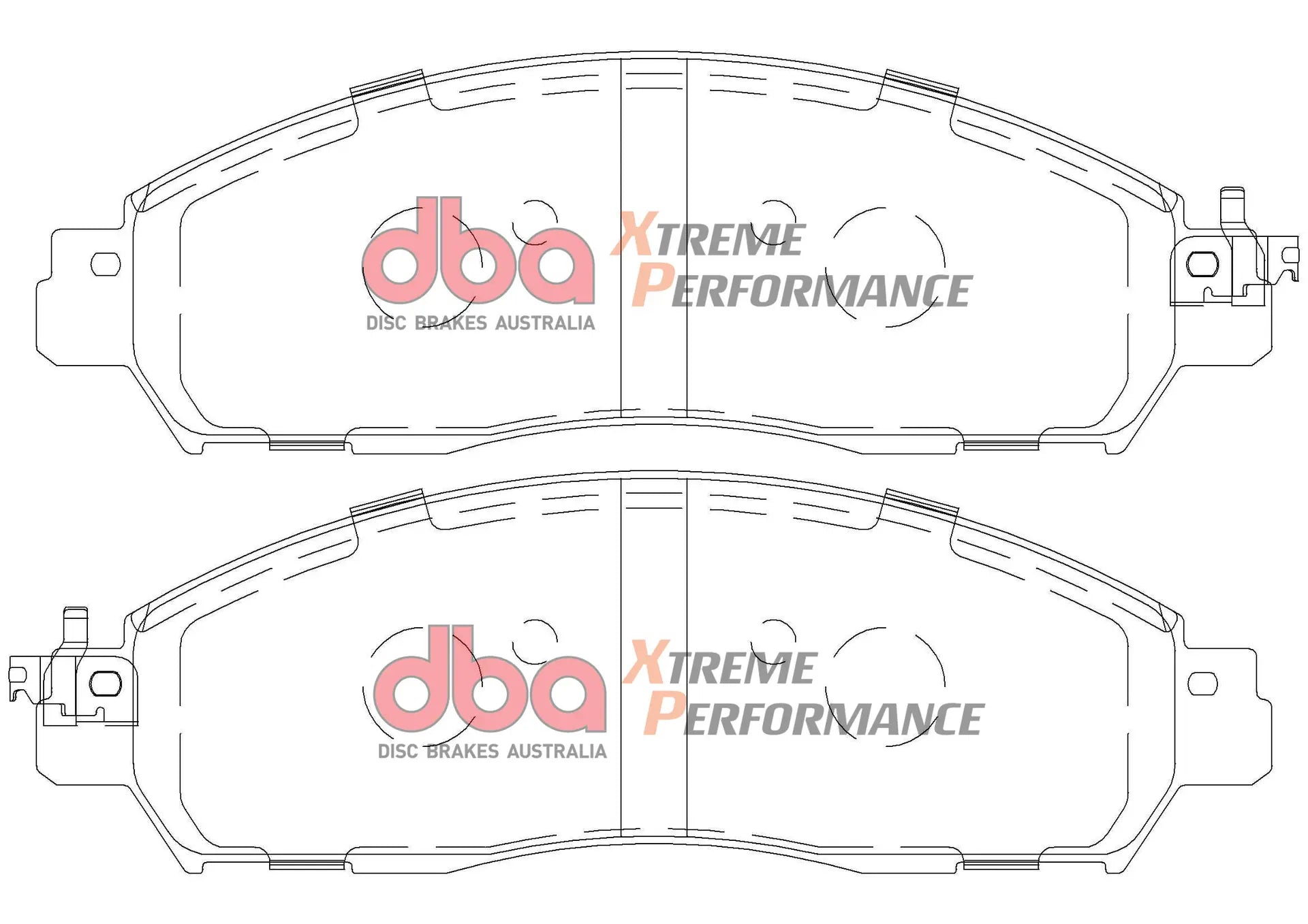 DBA Performance Brakes - Nissan Navara D23 2.3TD & 2.3TwinTD (2014-2019) - Bremsbeläge Xtreme Performance (Vorne)