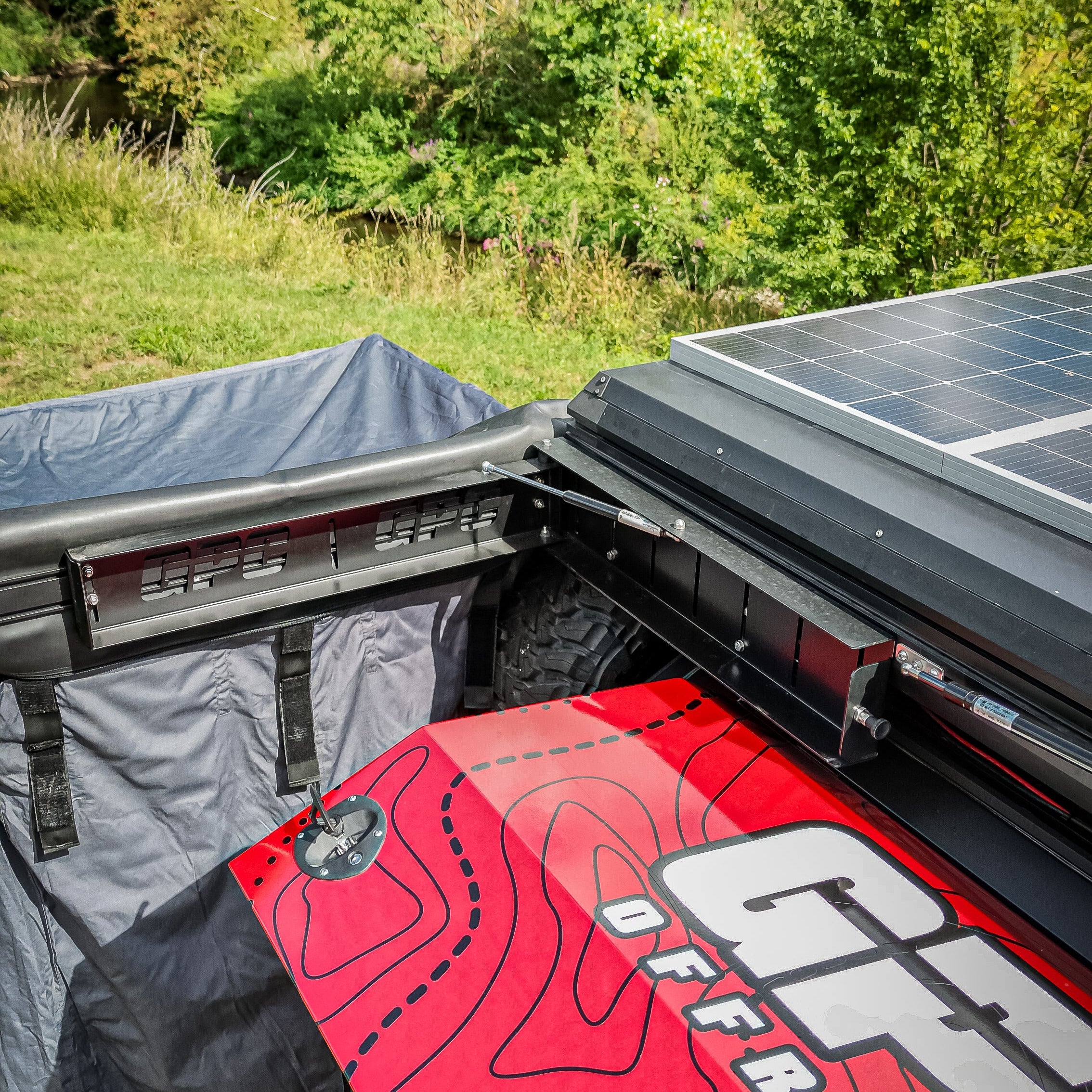 GPC 90Grad Duschzelt Scharnier - Gasdruck, Edelstahl, schwarz