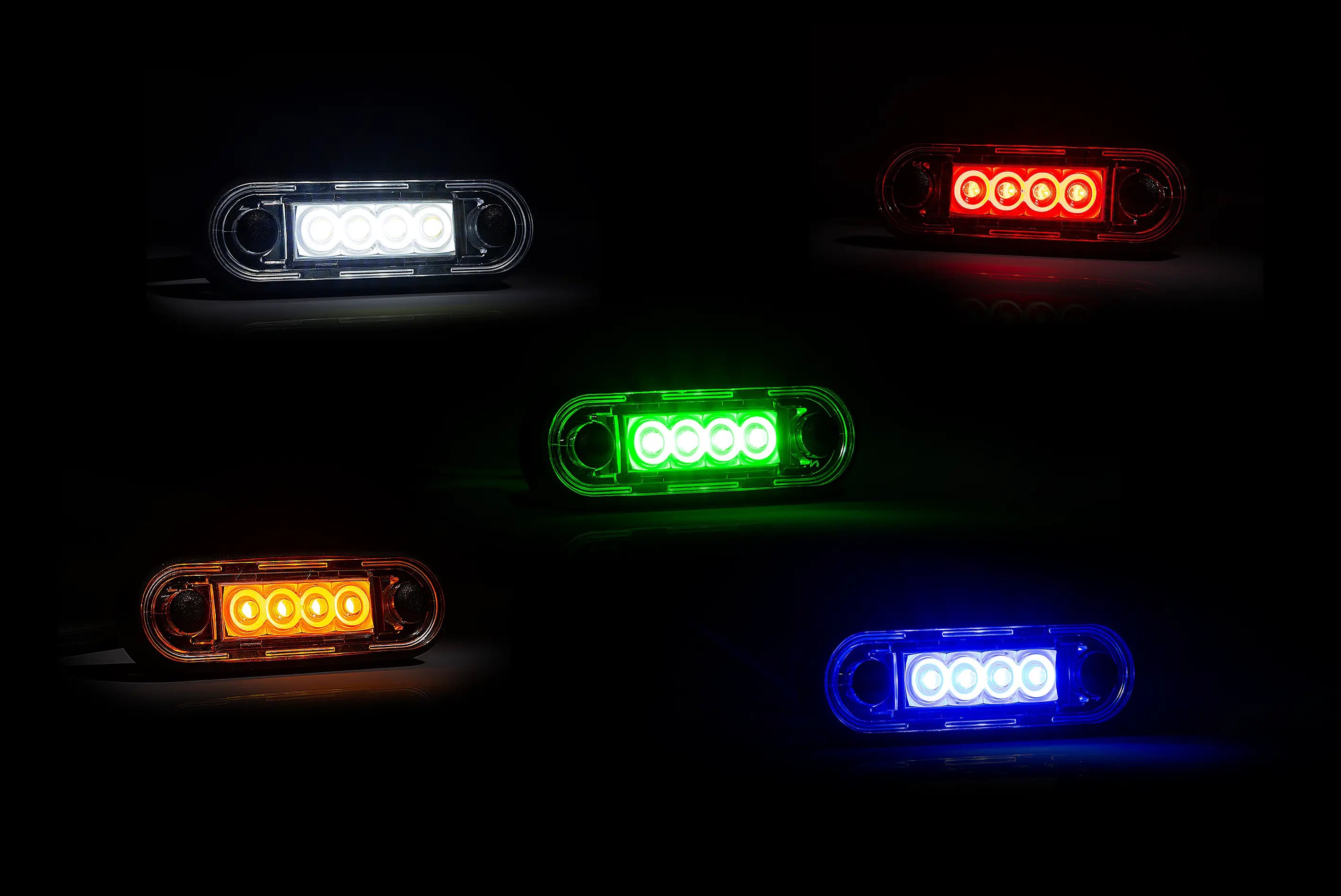 Frontblitzer / Umrissleuchte - Fristom FT-073B DARK  - WEIß - GPC-Offroad