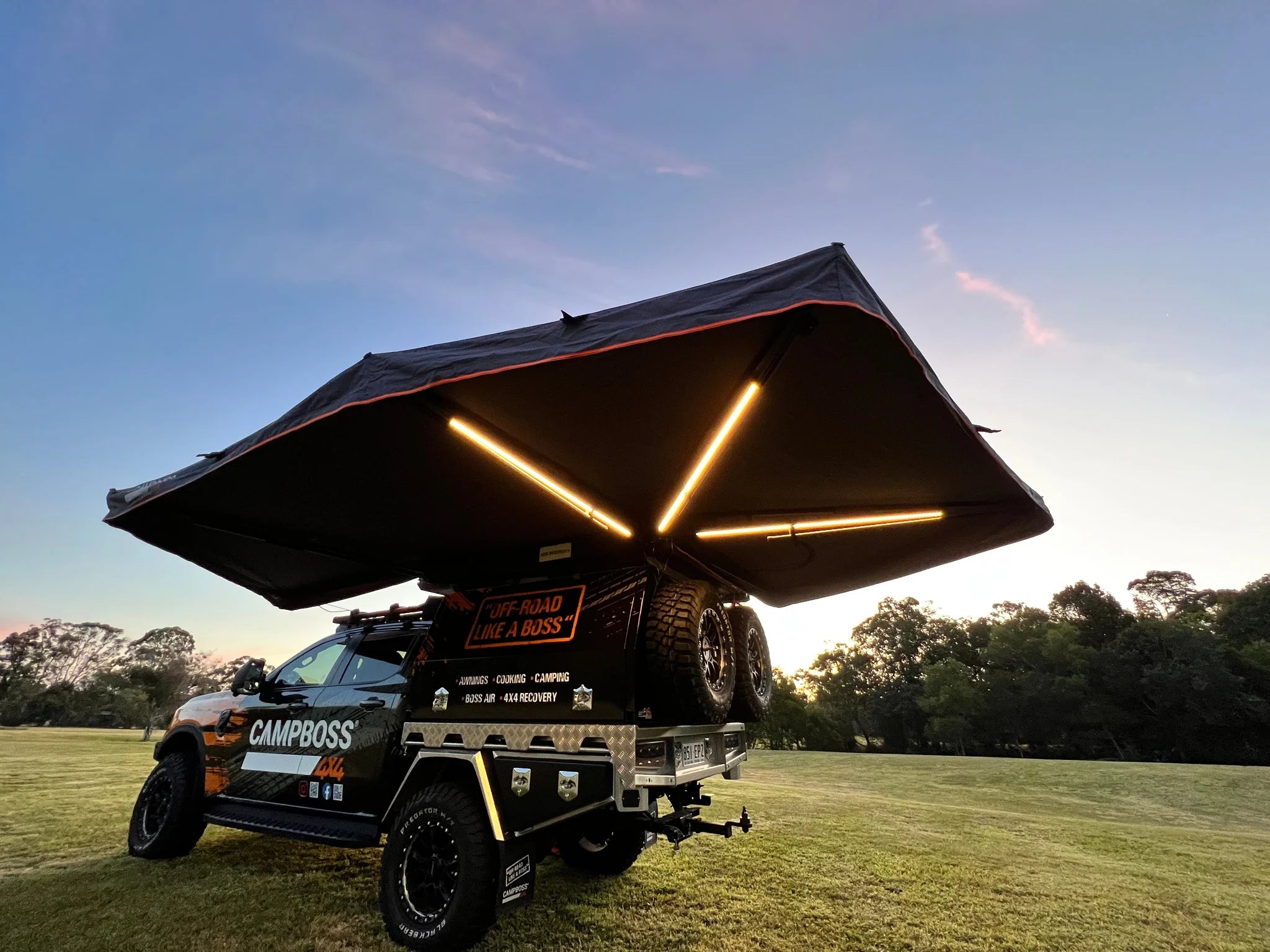 CampBoss BOSS SHADOW 270XL Markise mit Zelt-Eingang - GPC-Offroad