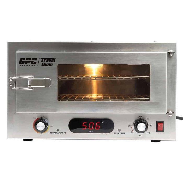 GPC Offroad - 12V Portable Travel Oven 130W  - Mit Glastür u. Thermometer - GPC-Offroad