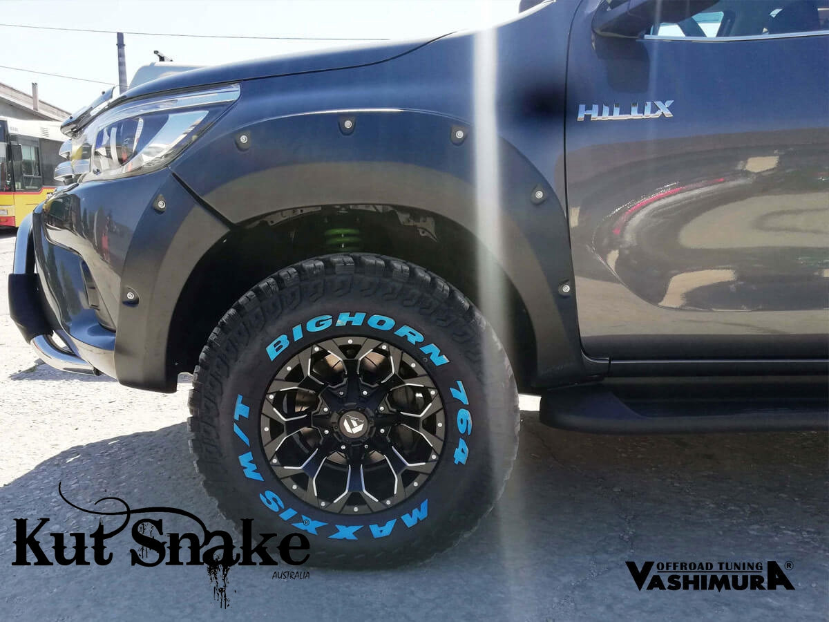 Kut Snake fender flares Toyota Hilux REVO (from 2021+) - 75mm width